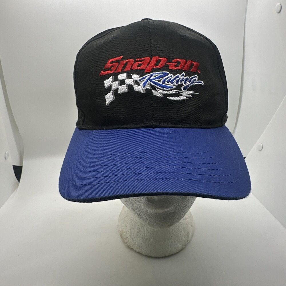 Snap On Racing Blue Black Snap Back Baseball Cap Official Hat